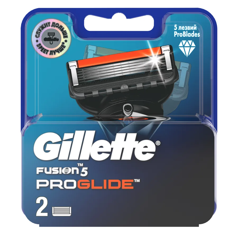 GILLETTE ФЬЮЖН Проглайд (FUSION ProGlide) Сменные кассеты для бритья 2шт