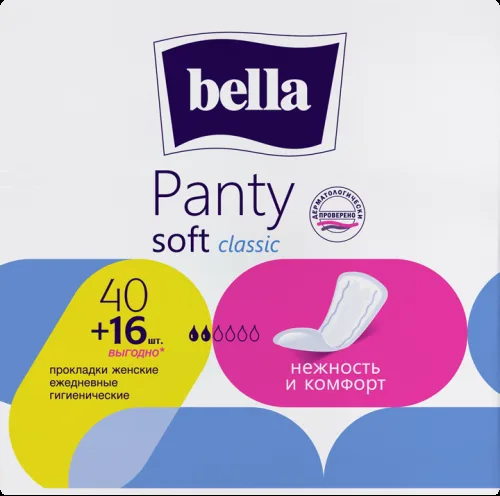 Прокладки ежедневные Bella Panty Soft Classic 40 + 16шт