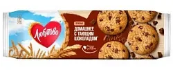 Печенье ЛЮБЯТОВО Домашнее с шоколадом 117г