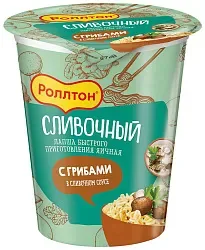 Лапша б/п РОЛЛТОН С грибами в сливочном соусе стакан 70г