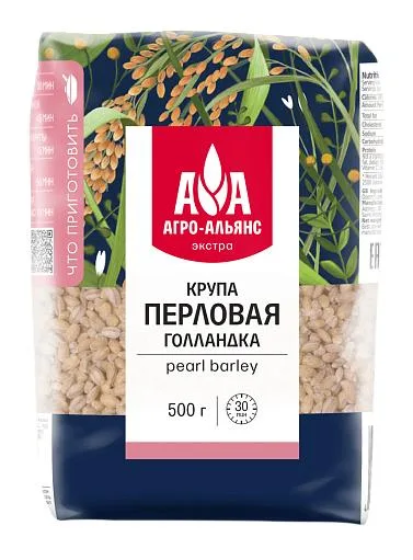 Крупа АГРО-АЛЬЯНС Голландка перловая 500г п/пак/8