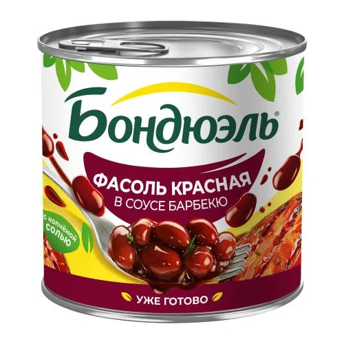 Фасоль красная в томатном соусе Барбекю Бондюэль 400г