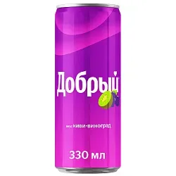 Газ.напиток ДОБРЫЙ киви виноград ж/б 0.33л