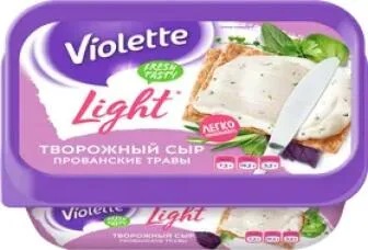 Сыр творожный 60% Violette Лайт прованские травы 160г