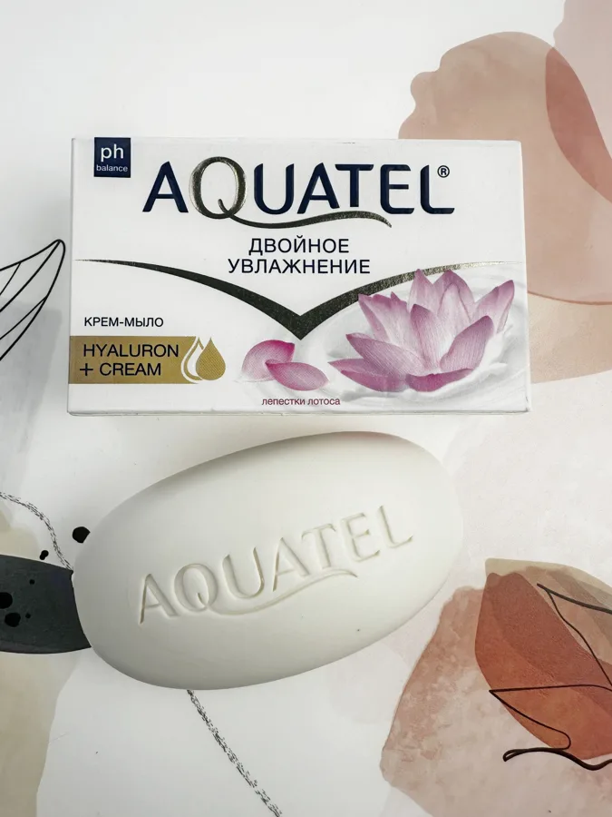 Крем-мыло туалетное Aquatel Лепестки лотоса, 90г