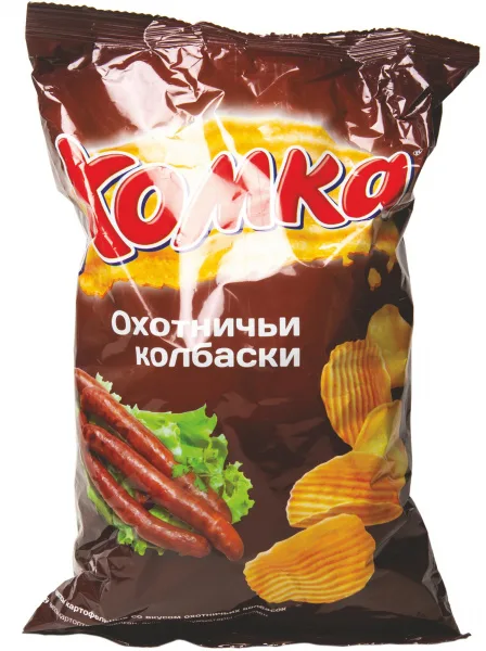Чипсы ХОМКА 120г охотничьи колбаски пакет/10