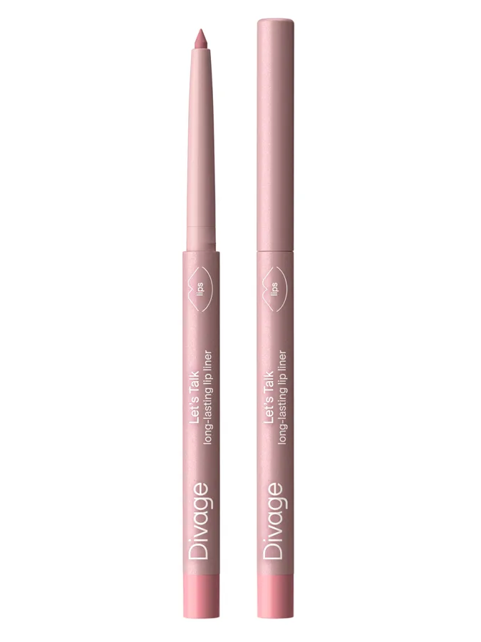 Divage Автоматический карандаш для губ Let's Talk long-lasting lip liner Тон 01 розовый
