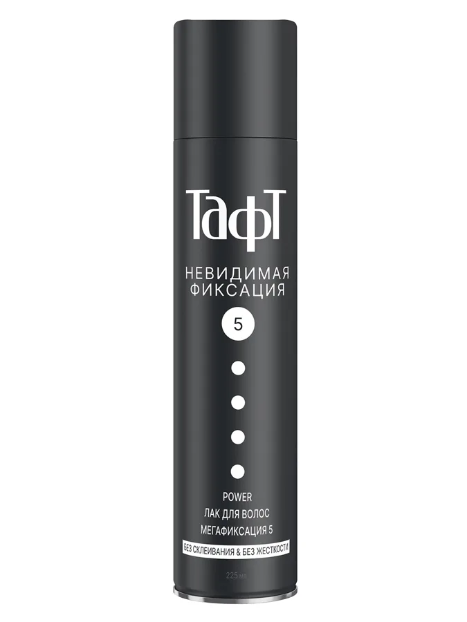 Лак для волос Taft Power Невидимая фиксация, без склеивания и жесткости, мегафиксация 5, 225мл