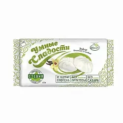 Зефир УМНЫЕ СЛАДОСТИ ванильный 50г