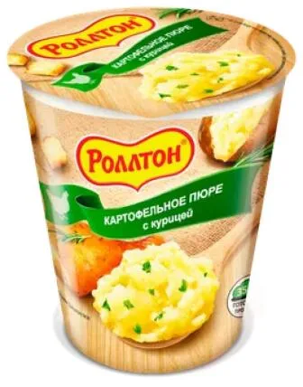 Пюре картофельное Роллтон со вкусом курицы, 55г