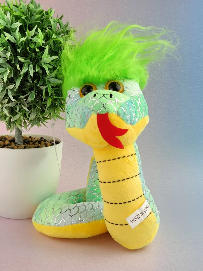 Игрушка мягкая Jile Toys Змейка с чупчиком, размер: 25 см, в ассортименте