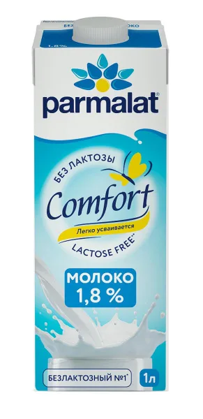 Молоко безлактозное Пармалат 1,8% 1л т/п/12/БЗМЖ/ЗОЖ