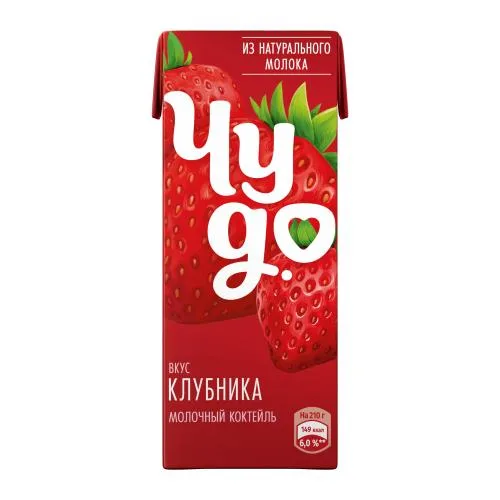 Коктейль молочный Чудо со вкусом Клубника 2% 210г