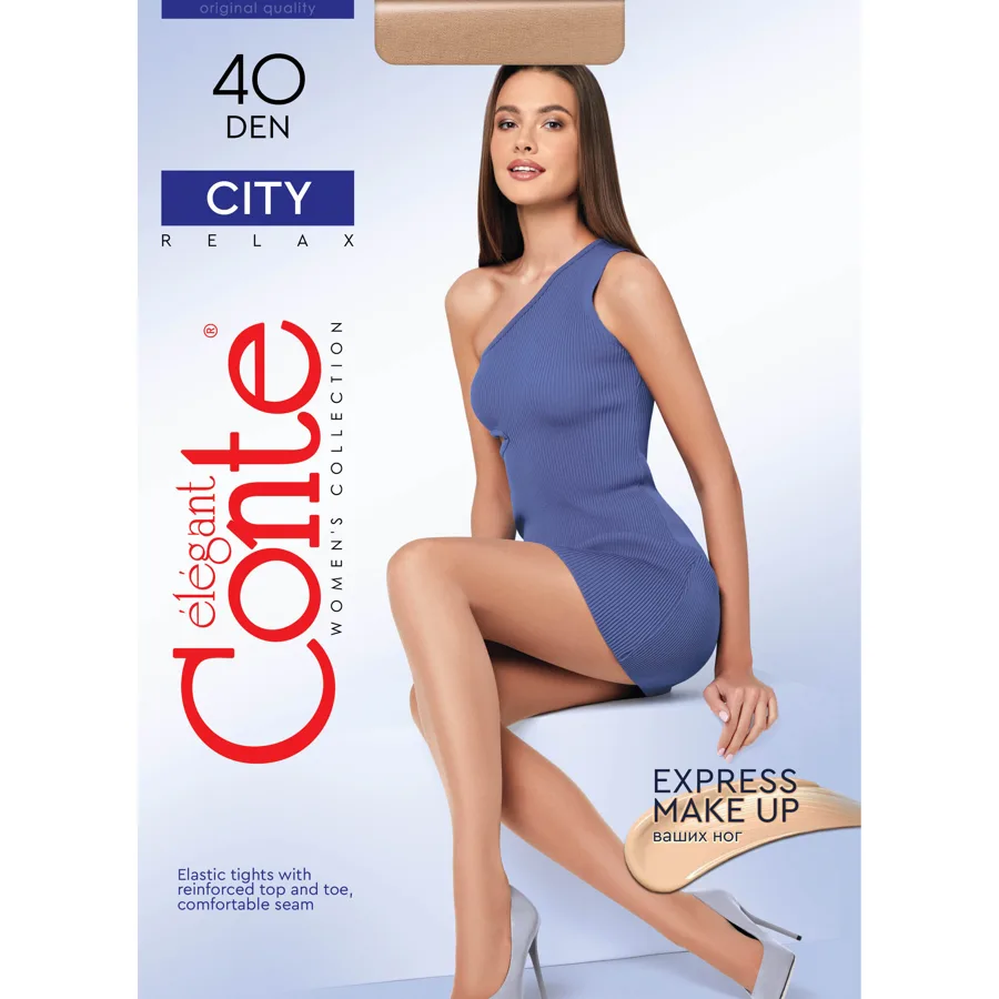 Колготки женские Conte Элегант Сити (Elegant City), 40 ден, 5, natural