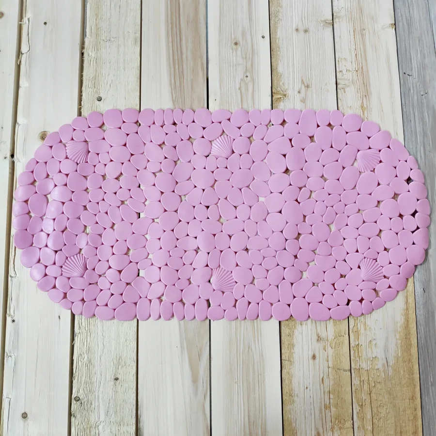 Коврик в ванну Sanitary Ракушки, противоскользящий, 69х35см, цвет: pink