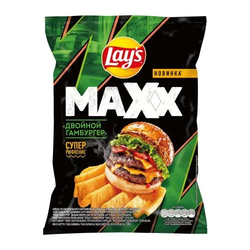 Чипсы Двойной гамбургер Lays Мaxx 100г