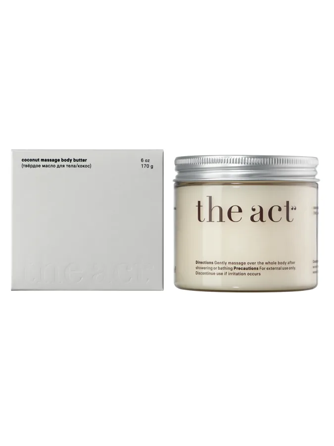Масло для тела твердое The act Кокос, массажное, 170 г