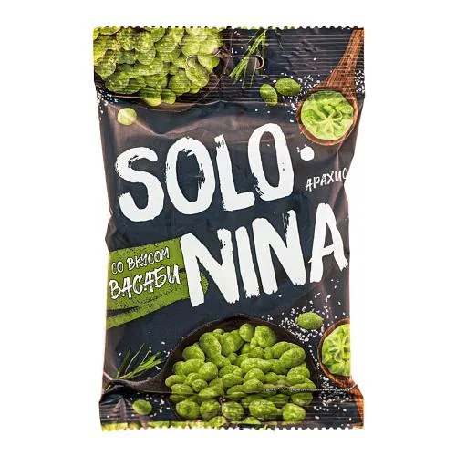 Арахис со вкусом васаби жареный Solonina 70г