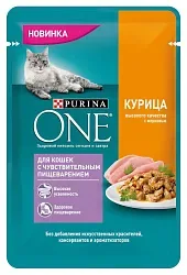 Корм для кошек ПУРИНА ВАН с курицей и морковью с чувствительным пищеварением 75г