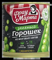 Горошек ФРАУ МАРТА зеленый ж/б 310г