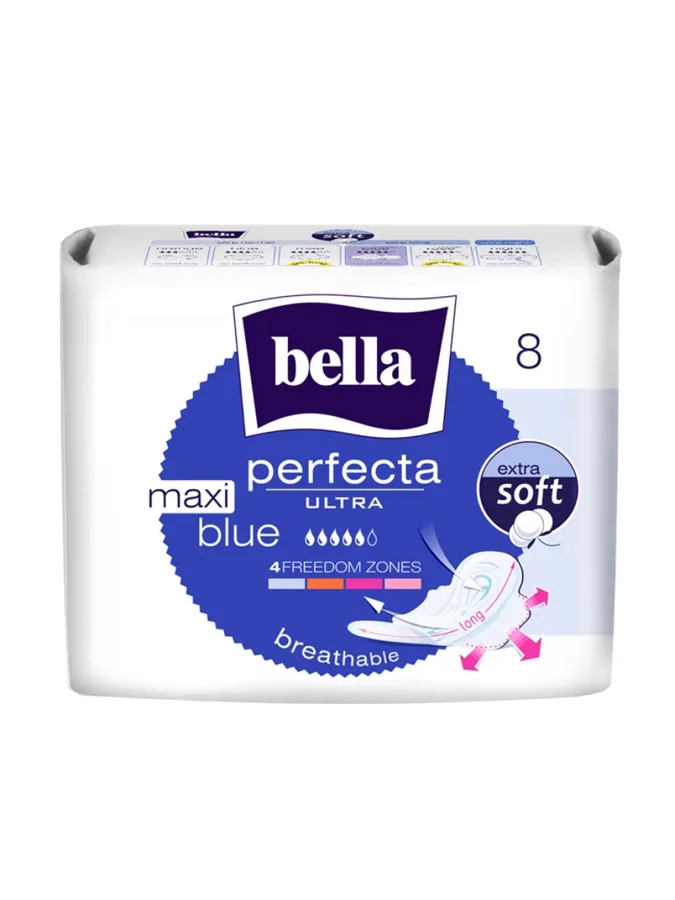 Прокладки гигиенические Bella Perfecta Ultra Maxi Blue, 5 капель из 6, 8шт