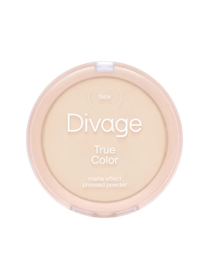 Divage Компактная пудра натурального цвета True Color Тон 01 светлый, fair