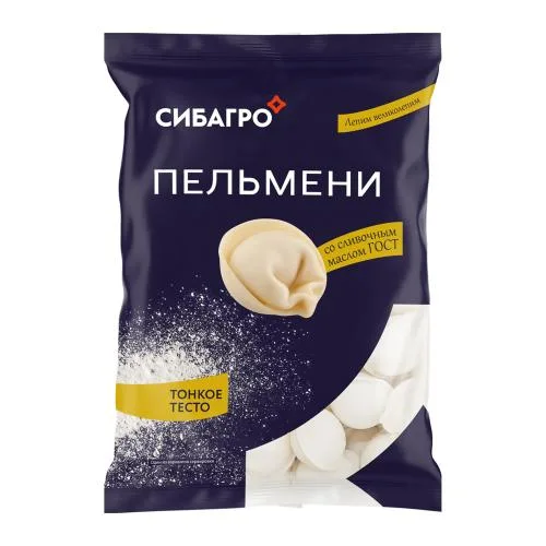 Пельмени со сливочным маслом Сибагро 800г