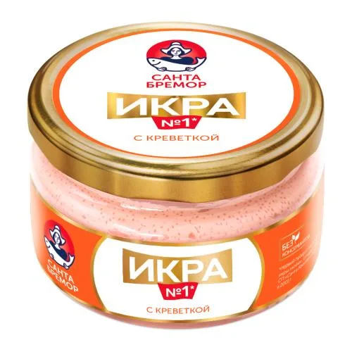 Икра мойвы Санта Бремор с креветкой 180г
