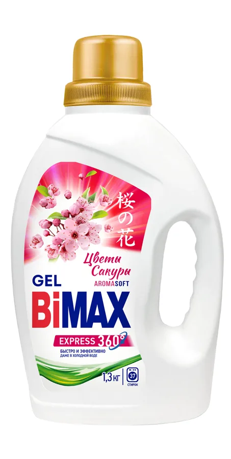 Гель для стирки BiMax Цветы Сакуры, арома софт, 1300г