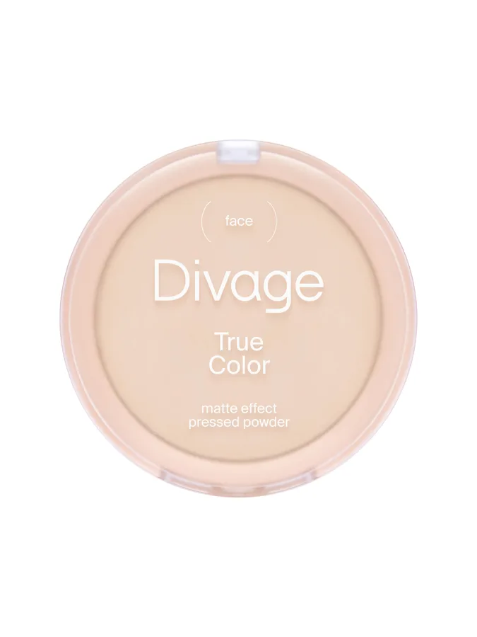Divage Компактная пудра натурального цвета True Color Тон 02 слоновая кость, ivory