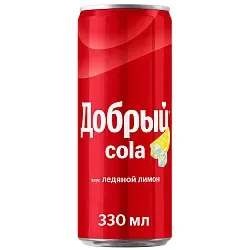 Газ.напиток ДОБРЫЙ Кола Ледяной лимон ж/б 0.33л