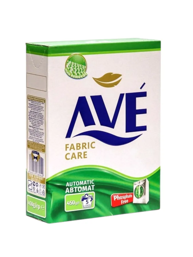 Стиральный порошок Ave Fabric Care, автомат, для всех видов тканей, 5 стирок, 450г