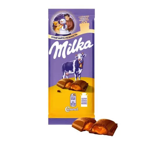 Шоколад Молочный Caramel Milka 90г