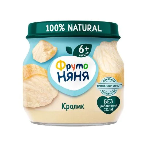 Пюре из кролика с 6 месяцев Фрутоняня 80г
