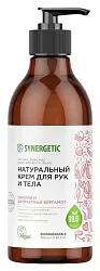 Крем для рук и тела СИНЕРГЕТИК Пачули и ароматный бергамот 380мл