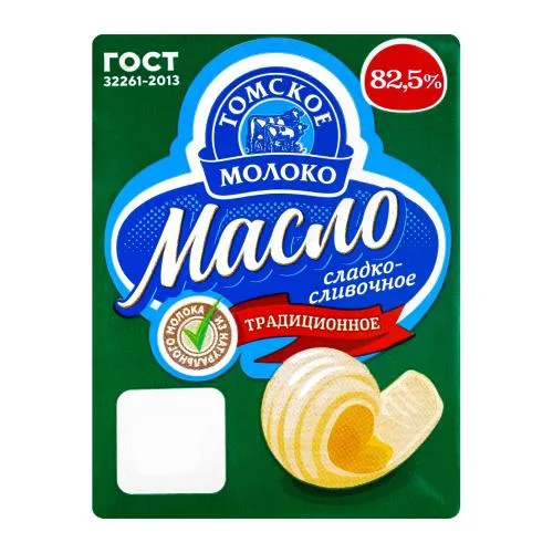 Масло сливочное Томское молоко 82.5% 180г