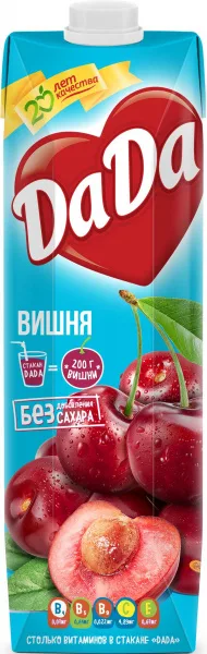 Нектар ДА ДА 1л Вишня т/п/12