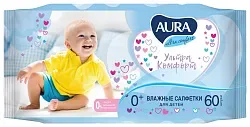 Влажные детские салфетки АУРА Ультра комфорт 60шт