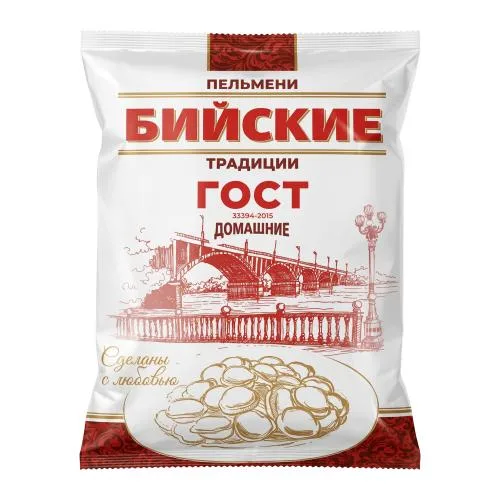 Пельмени Домашние говядина и свинина Бийские Традиции 800г