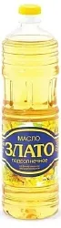 Масло подсолнечное ЗЛАТО рафинированное 1л