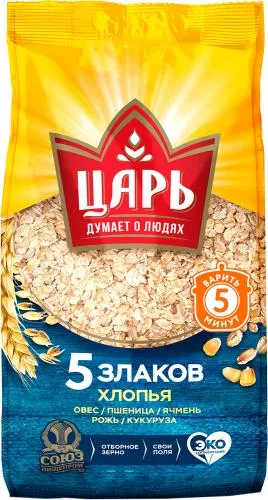 Хлопья Царь много злаковые 400г