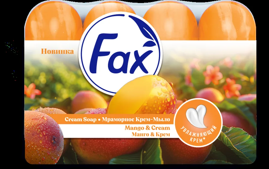 Мыло туалетное Fax Манго и Крем 4шт по 70г