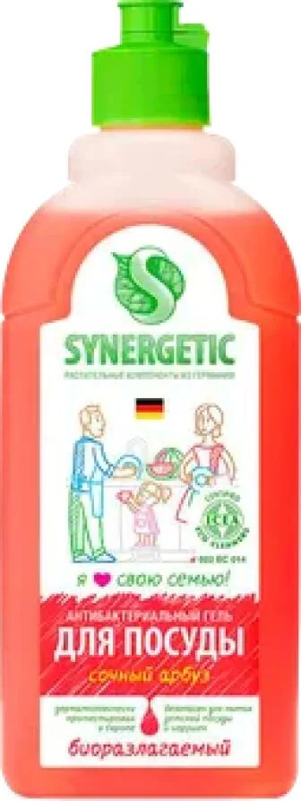 Средство Synergetic Для мытья посуды Арбуз, 500 мл