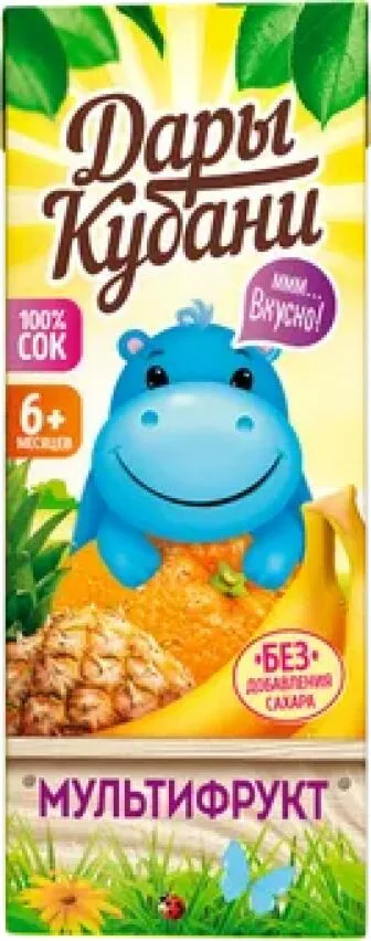 Сок Дары Кубани мультифруктовый, 0,2 л