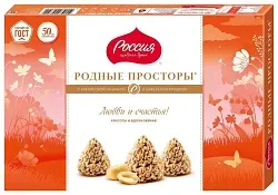 Набор конфет РОДНЫЕ ПРОСТОРЫ с вафельной крошкой 180г