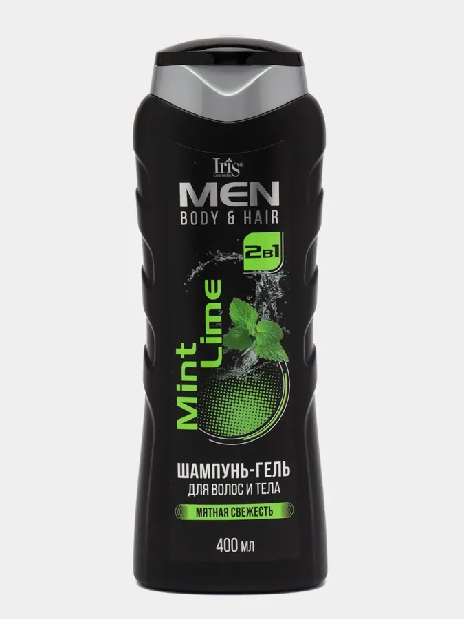 Шампунь-гель для волос и тела Iris Men Mint Lime, 400мл