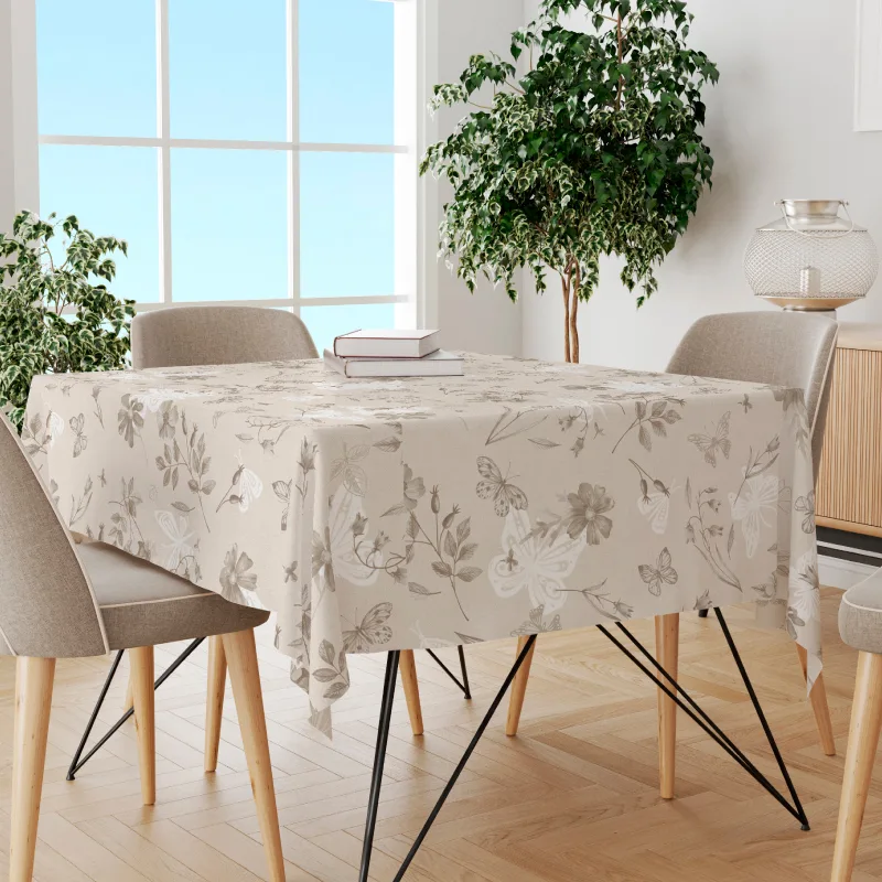 Скатерть Василиса Vinous Цветочная симфония, рогожка, размер: 145x110см