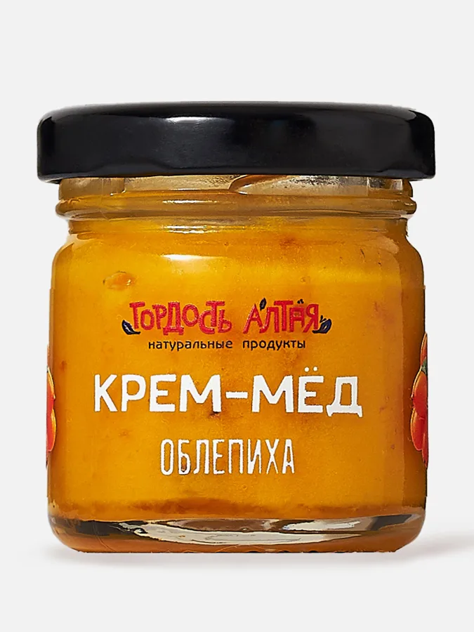 Крем-мед Гордость Алтая, с облепихой, 40г