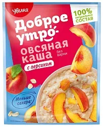 Каша овсяная УВЕЛКА персик м/у 40г
