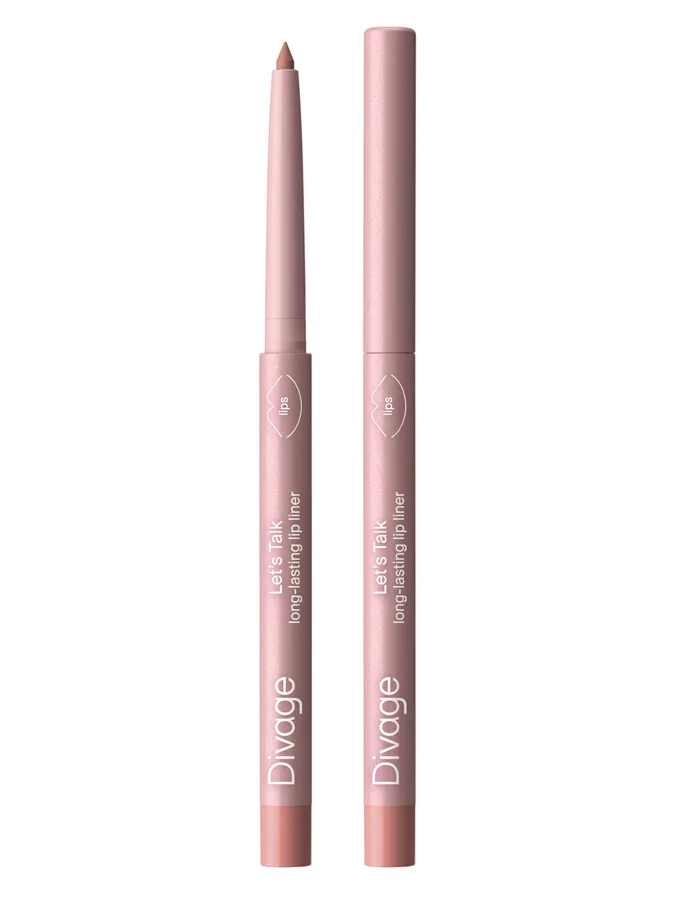 Divage Автоматический карандаш для губ Let's Talk long-lasting lip liner Тон 02 розовый нюд